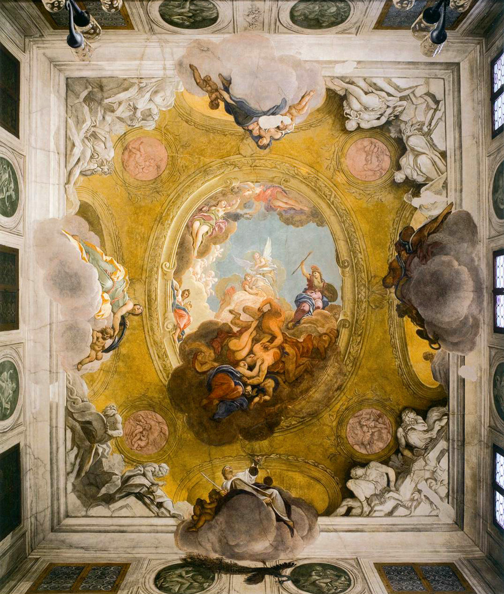 palazzo repeta ceiling of the grand staircase